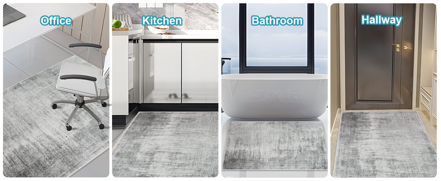 Підкладка під офісне крісло 90x120 см, сіра текстура | Захист для підлоги, килимок від ковзання | Для ламінату та плитки