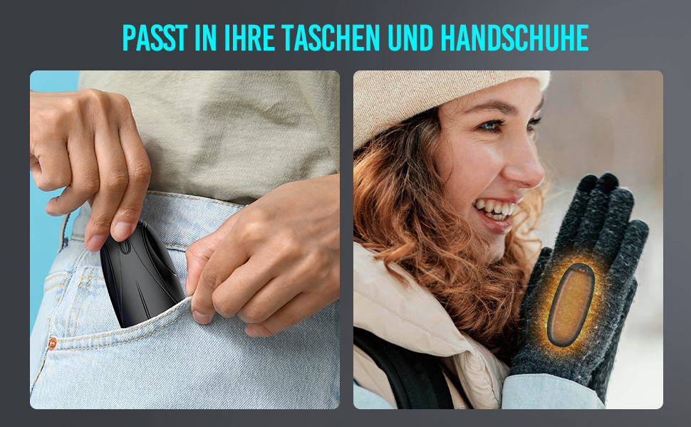 Електричний грієчка для рук 2-в-1 з магнітною основою та зарядним пристроєм, 14000mAh, 3 режими нагріву, для жінок, чоловіків, сімей, гольфу, полюванню та кемпінгу, чорний N7