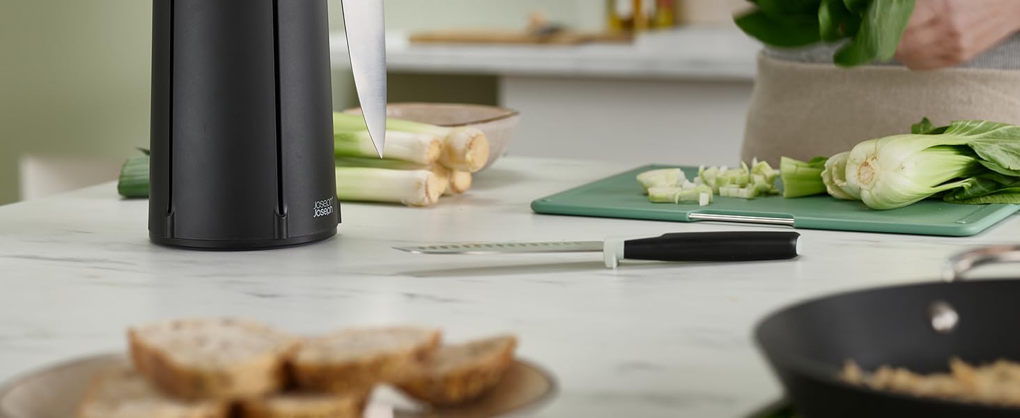 Набір ножів Joseph Joseph Elevate, 5 штук, поворотний, з японської сталі, чорний, багатобарвний