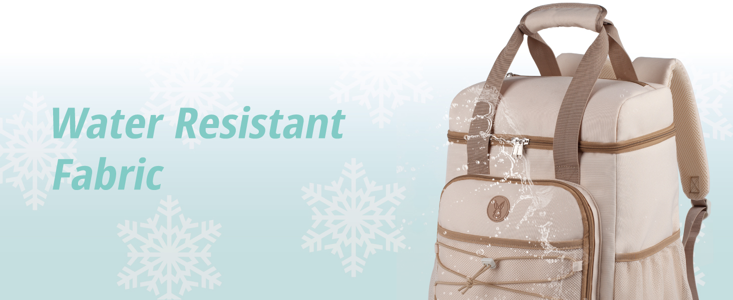 Ізольований рюкзак-холодильник з м'яким ручками – велика місткість, для пляжу, кемпінгу, пікніка, риболовлі та походів (бежевий)