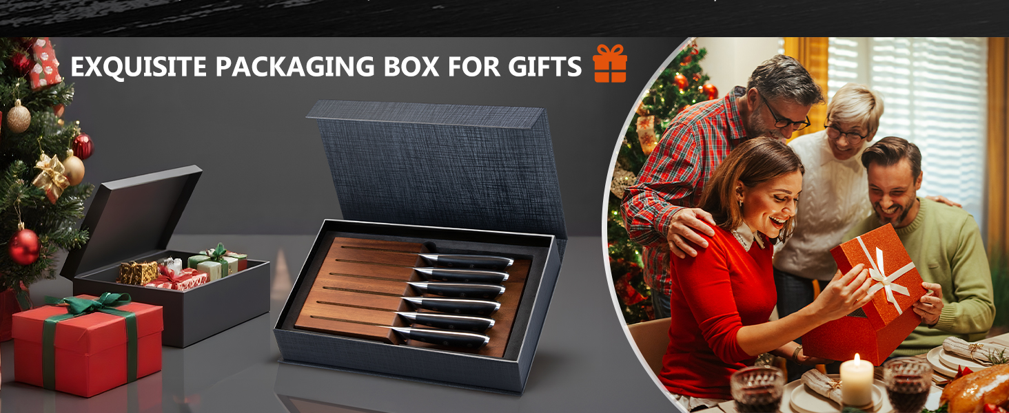 Японський кухонний ніж SHAN ZU 15 см з дамаської сталі, серія PRO (ніж для стейку з бруском)