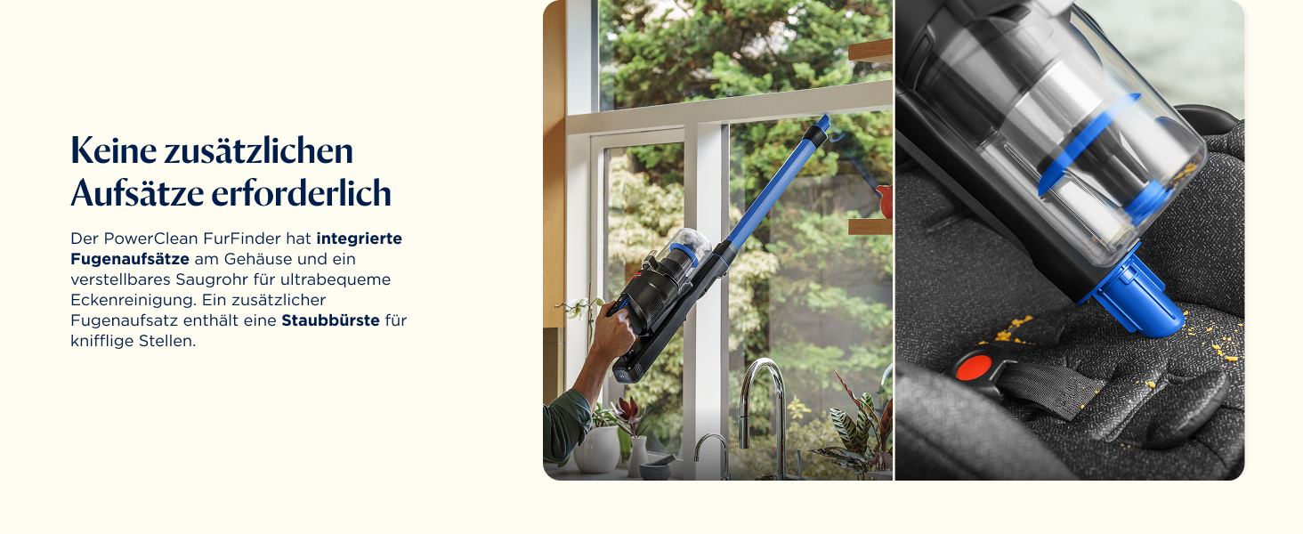 Акумуляторний пилосос Bissell PowerClean FurGuard для шерсті тварин з HEPA-фільтром, 2500 mAh, 50 хв роботи