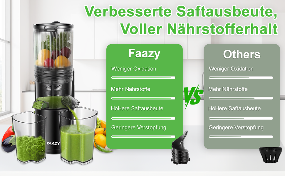 Електричний соковитискач для цілих овочів та фруктів, 130 мм, з широкою подачею, легкий у чищенні, чорний