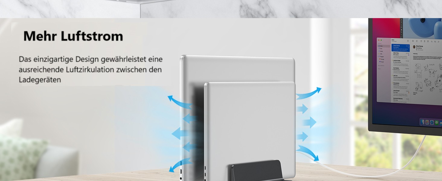 Підставка для ноутбука OMOTON: регульована, чорна, до 17.3 дюйма | MacBook Air/Pro