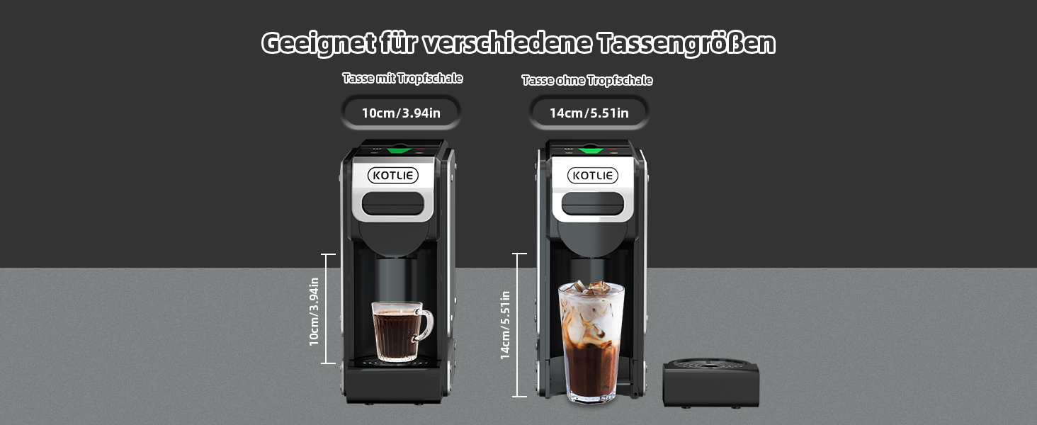 Кавомашина KOTLIE ST-550 Multi-Kapsel: 4-в-1 для Nes Original, Dolce Gusto, Mio та з меленої кави, 19 Bar, 7 рівнів