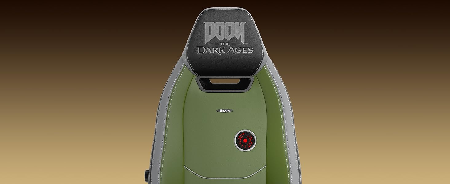 Ігрове крісло noblechairs Legend Doom: The Dark Ages Edition — ергономічний офісний стілець з підтримкою попереку, 4D-підлокітниками та шкіряним покриттям PU, до 150 кг