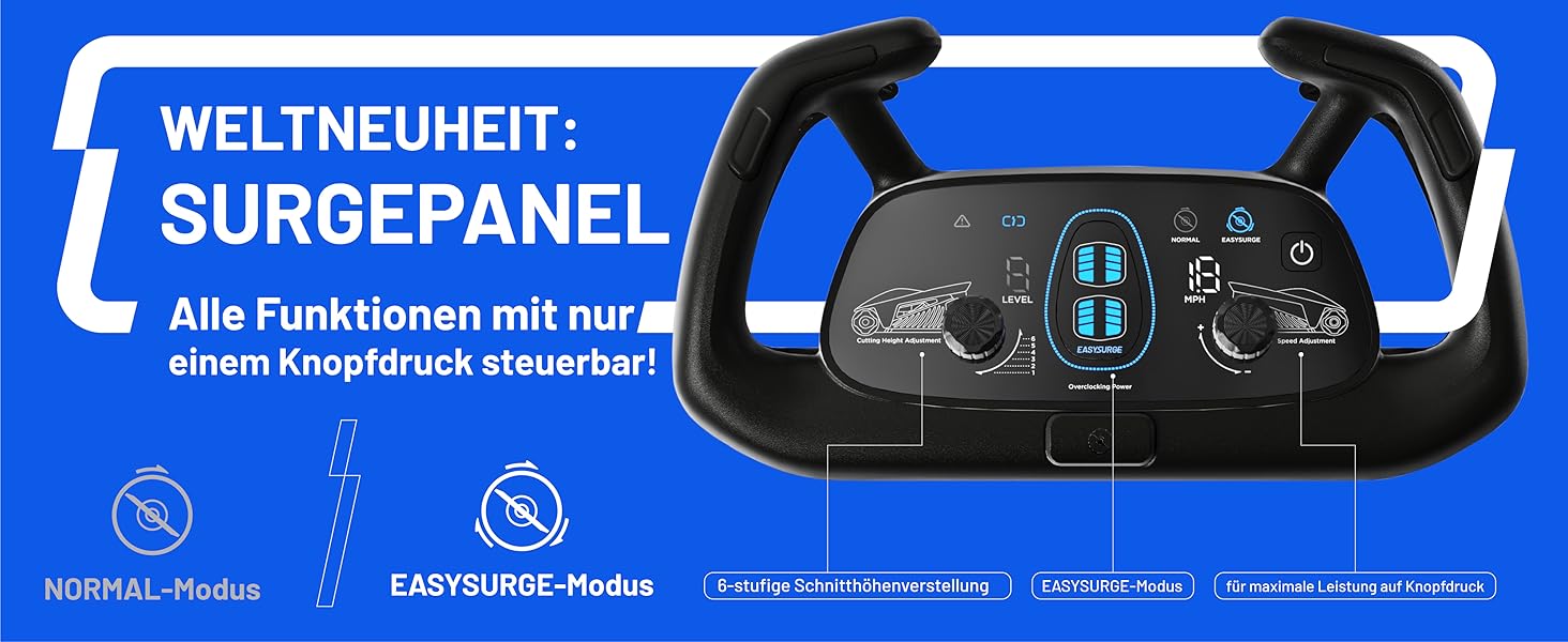 Акумуляторний акумуляторний газонокосарка Litheli Easysurge 43 см, 40V, самохідна, безщітковий двигун, до 500 м², 50 л, 25-75 мм, 2 x 4.0 Ah