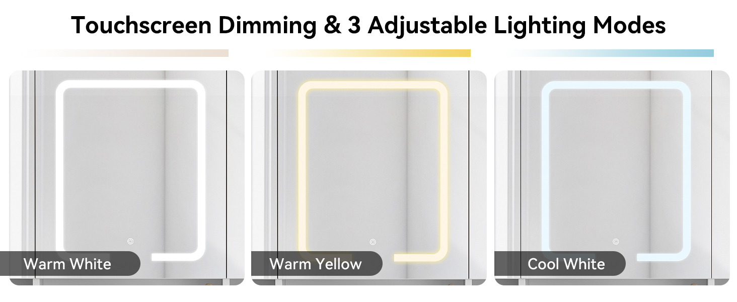 Туалетний столик YITAHOME з підсвіткою та дзеркалом, 4 шухляди, відкриті полиці, чорний (білий)