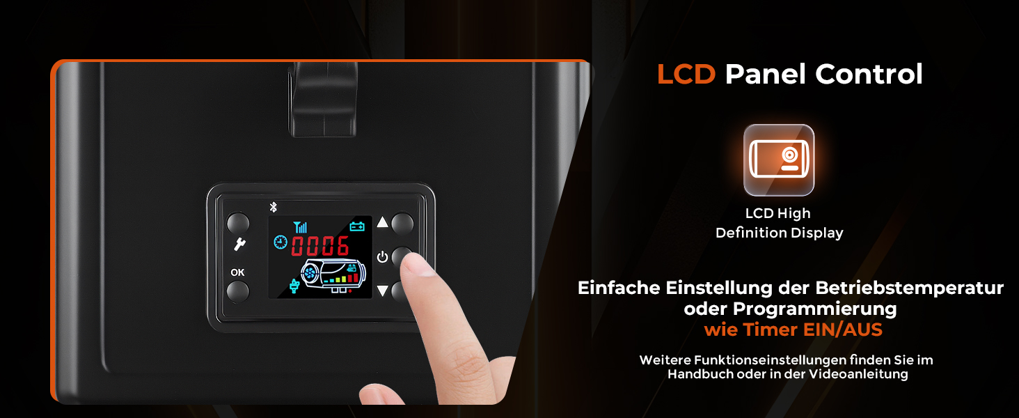 Дизельний автономний опалювач 8kW з пультом керування та додатком, 12V/24V для авто, RV, човнів, вантажівок, LCD-дисплеєм (в стилі ящику)