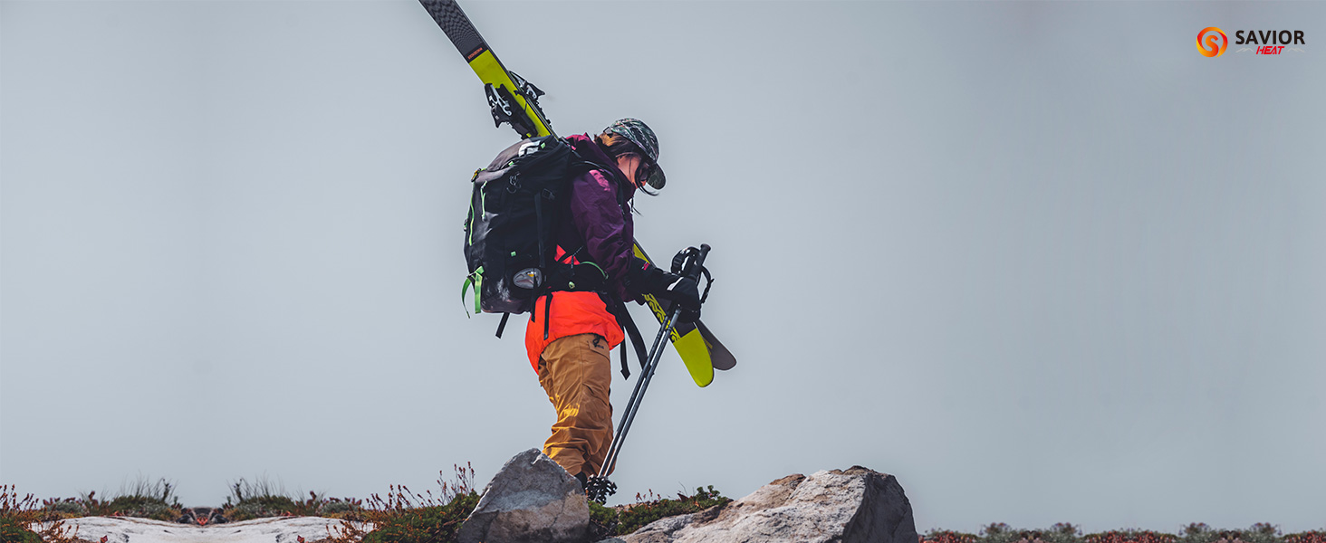 Обогревні рукавиці SAVIOR HEAT для чоловіків та жінок, акумуляторні, для катання на лижах, сноуборді, мотоциклі, туризмі (XXL, чорний)