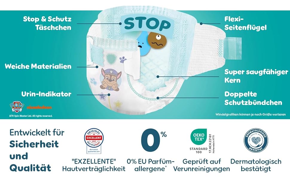 Підгузки Pampers Baby-Dry Paw Patrol Edition розмір 5 (11-16 кг), 186 шт, захист від протікань
