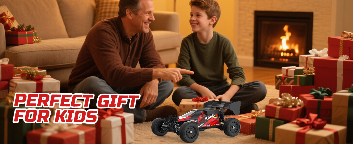 Радіокерований позашляховик DEERC 9205E 1:10 48 км/год 4WD Monstertruck з 2 акумуляторами, 2.4GHz, для дітей та дорослих