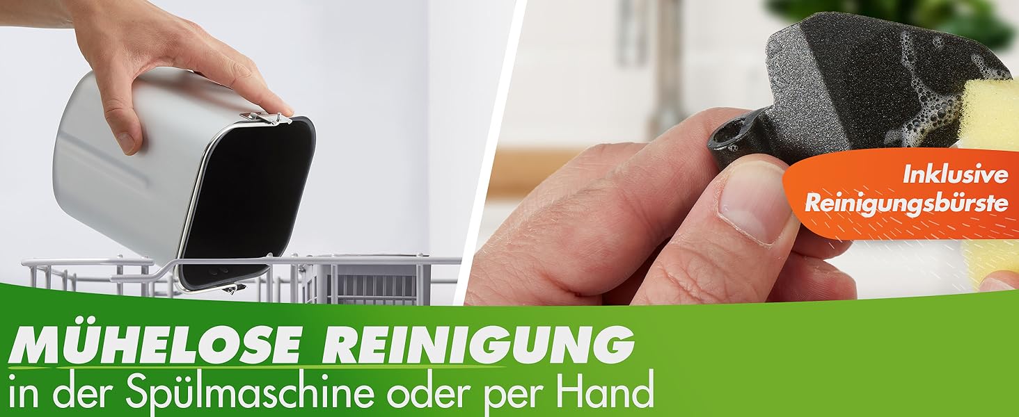 Nutrilovers Brotbackautomat з нержавіючої сталі: 19 програм, 3 розміри хліба, таймер, рецепти