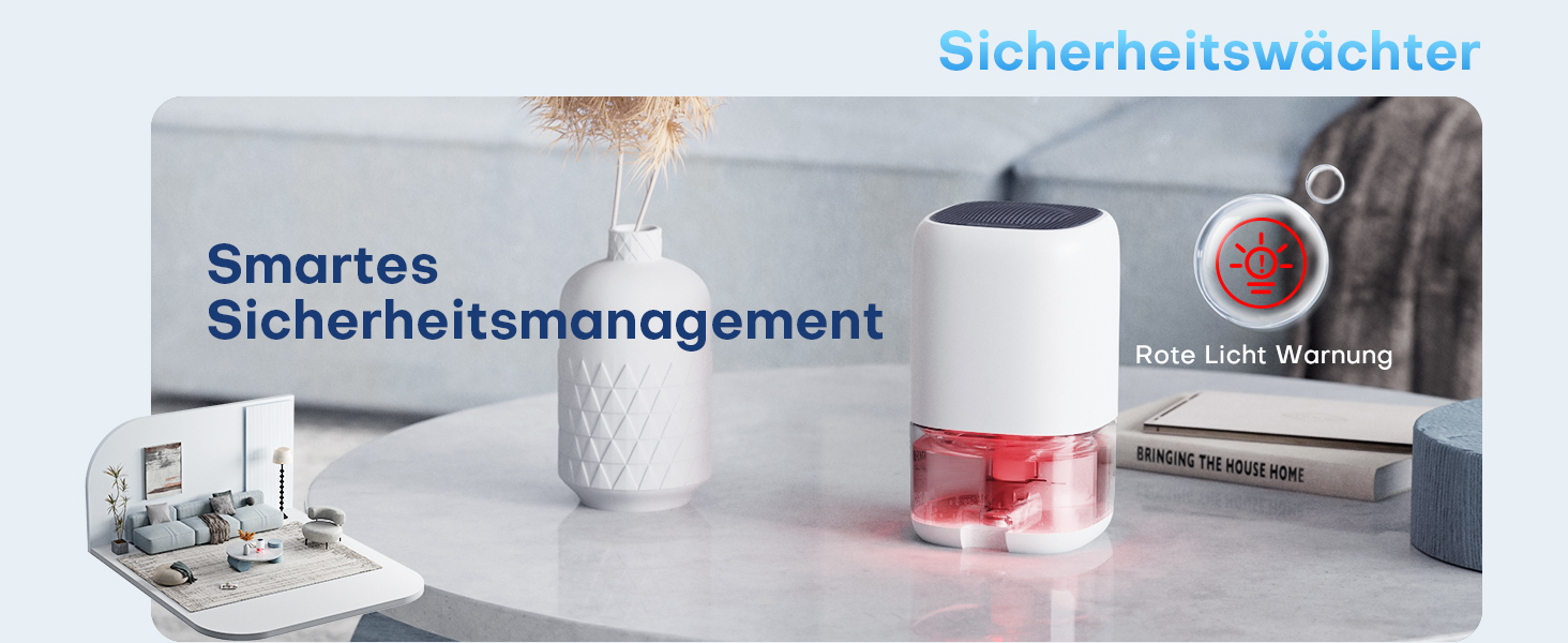 Електричний осушувач повітря 1000 мл з LED-підсвіткою, компактний, тихий та ефективний для дому, ідеальний для ванної кімнати та шафи