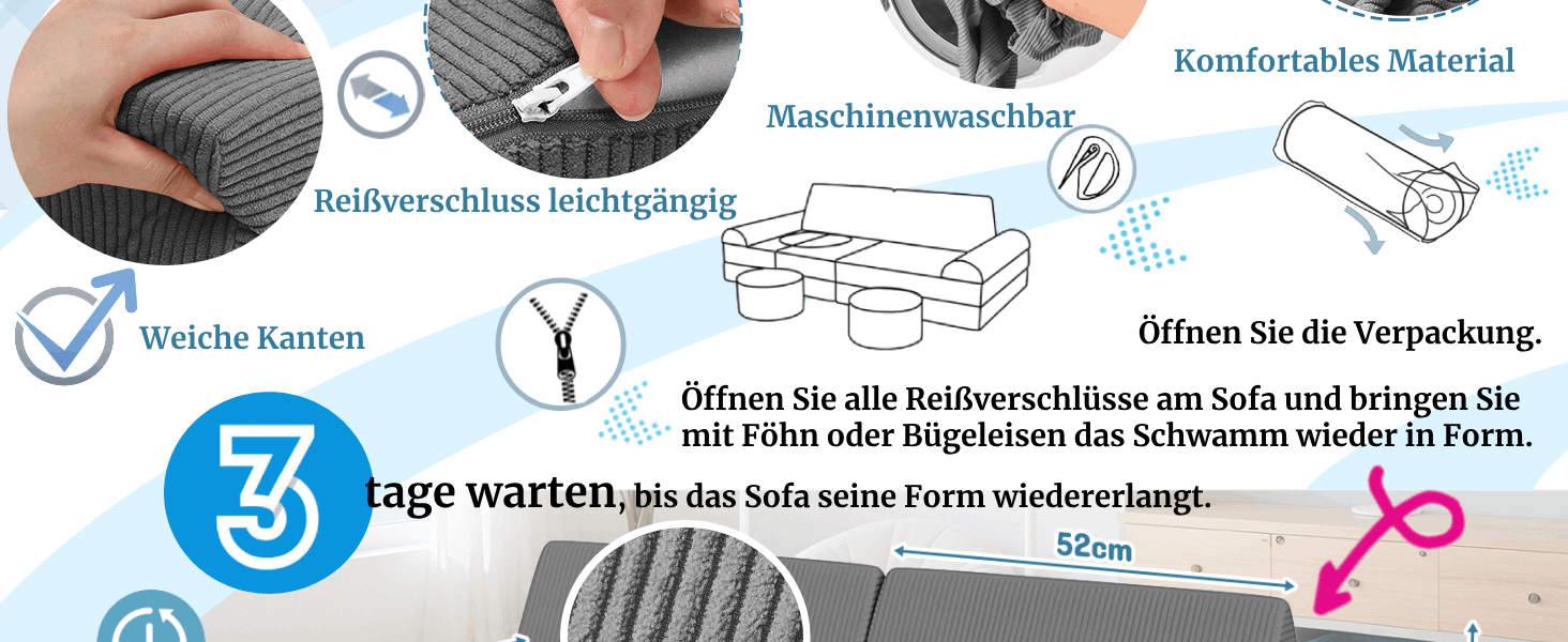 Модульна дитяча кушетка-конструктор MAMIZO Spielsofa Cord, 15 елементів, сірий колір. Кушетка для ігор та відпочинку, екологічна тканина Oeko-Tex, для дитячої кімнати.