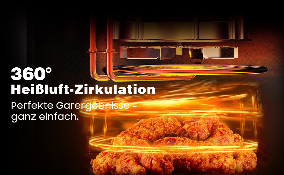 Фритюрниця повітряна XXL 9л, 2350W, 9 програм, LED дисплей, функція підігріву, металевий внутрішній простір, для сімейних обідів