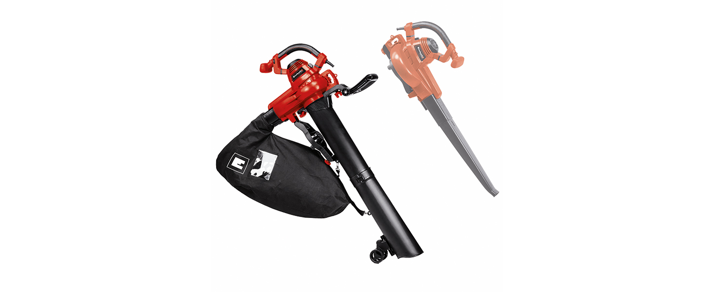 Електричний листозбірник Einhell GC-EL 3000 E з колесами, 3000 Вт, 45 л, Saug-/Blasфункція