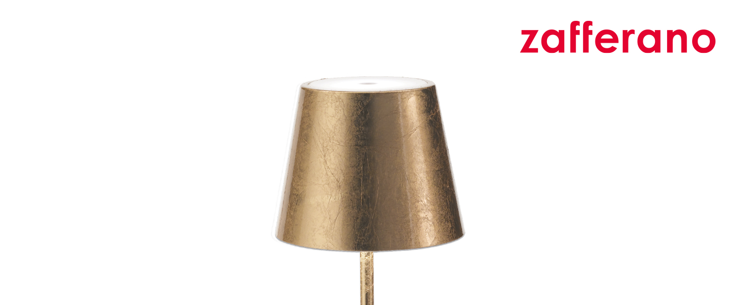 Zafferano Poldina Pro: Бездротова LED-лампа з регулюванням, 38 см, золото, диммер
