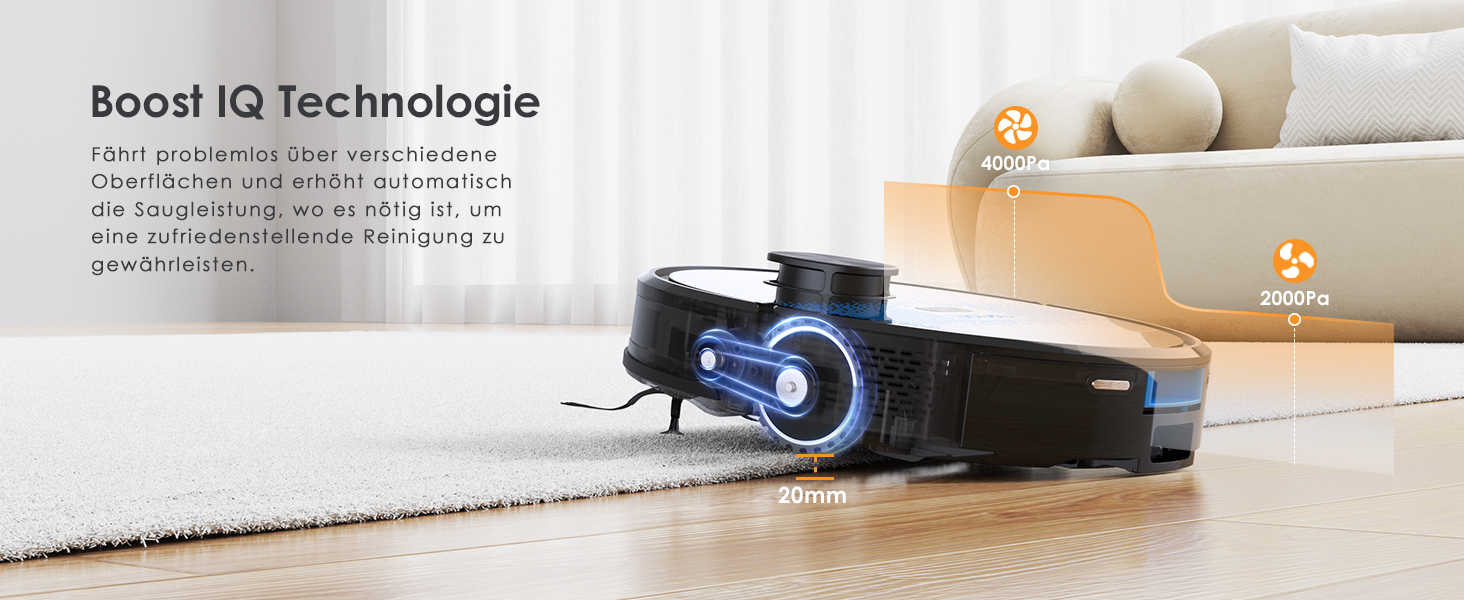 Робот-пилосос Lubluelu SL60 Pro 3-в-1 з док-станцією, Lasernavigation, APP управління, 4500Pa, для твердих поверхонь, килимів, шерсті тварин