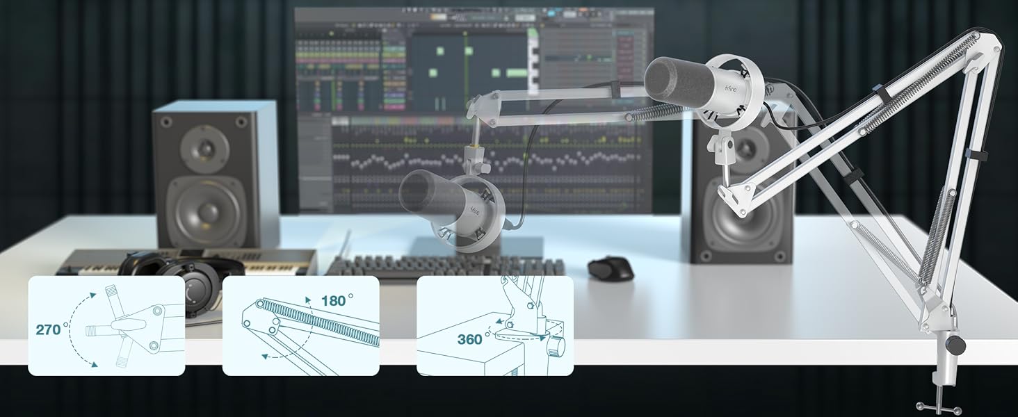 FIFINE K688: Студійний мікрофон XLR/USB для запису вокалу, подкастів, стрімінгу та геймінгу. Динамічний, з навушником 3.5 мм, кнопкою мовчки та металевим корпусом.