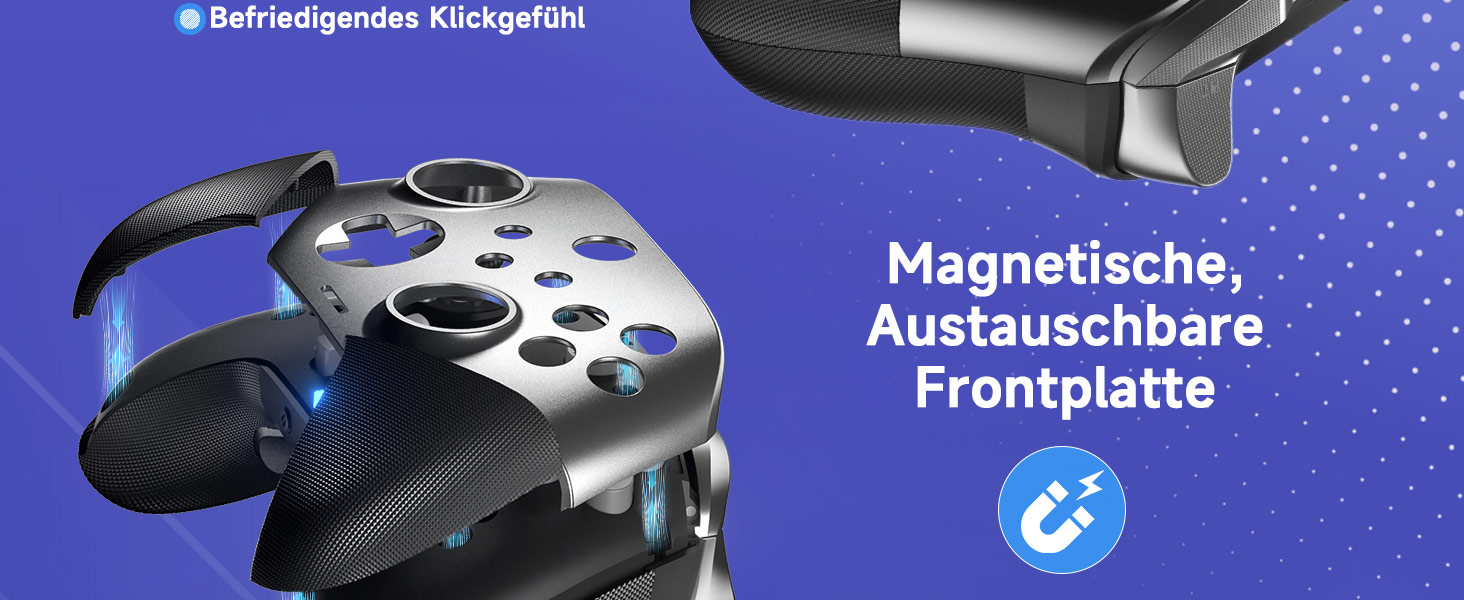 Контролер EasySMX X10 для ПК з датчиками Hall, Bluetooth, механічні кнопки, без дрифту, сумісний з PC/Switch/Steam (сірий/срібний)