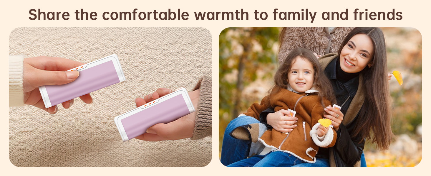 Jonwall Електричні грілки для рук, перезаряджаються, 2 шт., USB, 3 рівні нагріву, для кемпінгу, гольфу, подарунок для жінок та чоловіків (Рожевий)