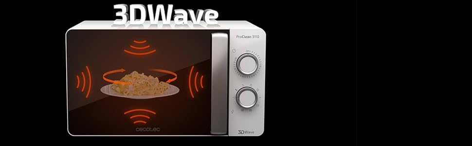 Мікрохвильова піч ProClean 3010, 20 літрів, покриття Ready2Clean, 700 Вт, 6 функцій, таймер 30 хв, режим розморожування, білий колір (20L, гриль, Proclean)