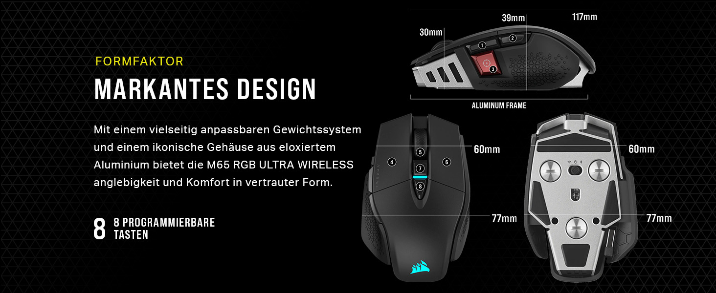 Ігрова дротова миша Corsair Tunable FPS Gaming Mouse для шутерів