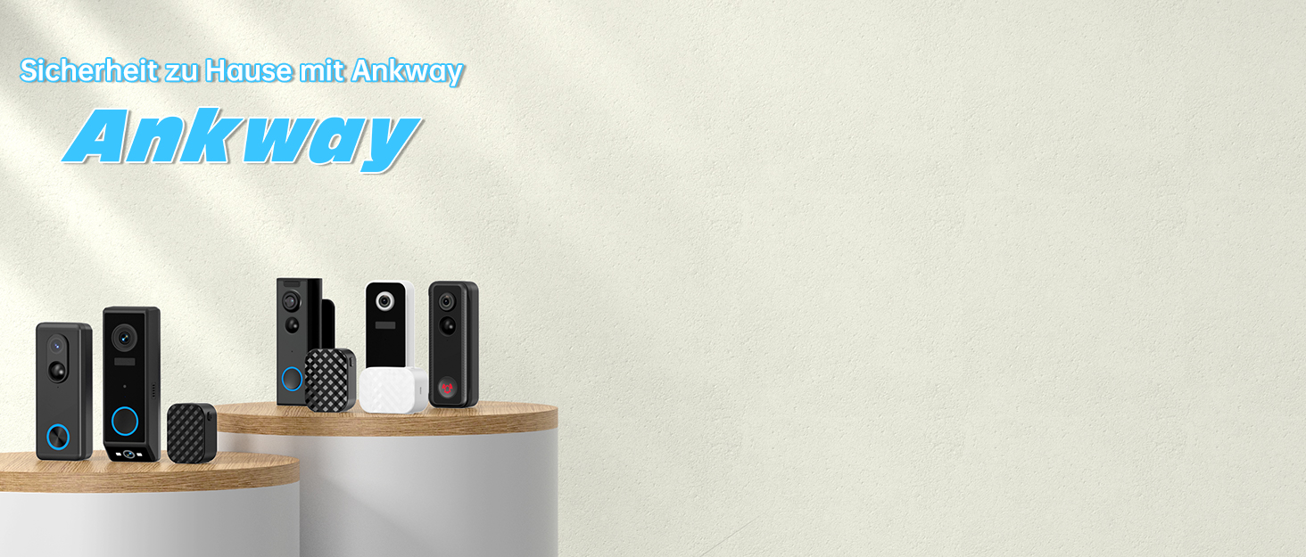 Відеодзвінок Ankway з камерою 3MP, Wi-Fi, акумулятор 5200mAh, двосторонній аудіо, розпізнавання людей, нічне бачення, водонепроникність, сповіщення, сумісність з Alexa