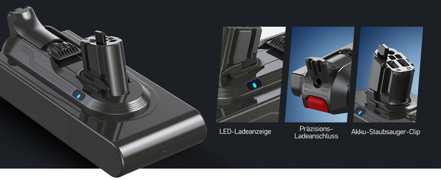 Акумулятор Keenstone V8 8000mAh для Dyson SV10 V8 Absolute Animal Motorhead Fluffy Slim Total Clean (3 фільтри в комплекті)