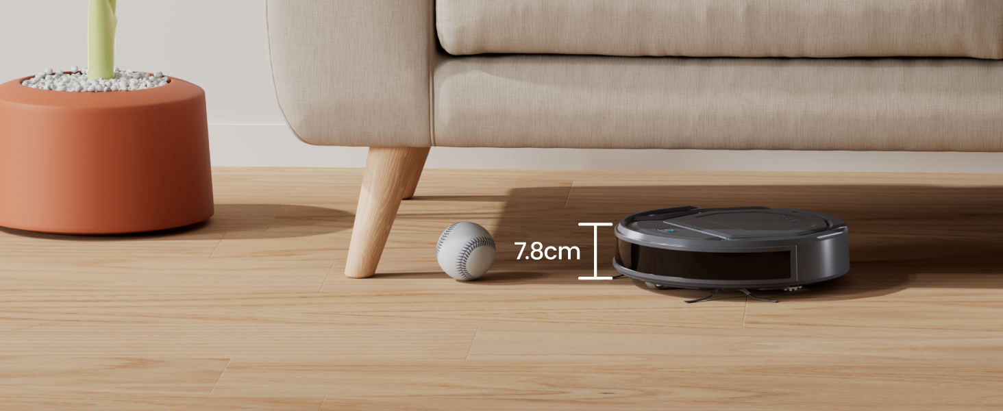 Робот-пилосос LEFANT M210PG з потужністю 2200 Pa, Wi-Fi, сумісний з Alexa, керування через додаток, час роботи 120 хвилин, оптимізований для килимів, шерсті тварин та твердих підлог з базою для зарядки