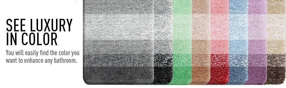 Килимок для ванної кімнати Homaxy, 60x120 см, антиковзаючі, миючий, з м'якого ворсу, з мікрофібри, швидковисихаючий, фіолетовий