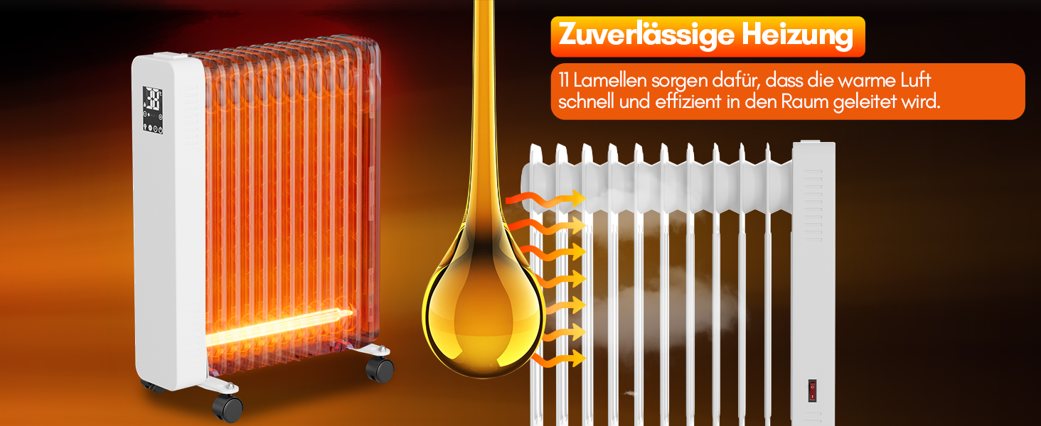 Електричний конвектор Daromigo з термостатом та Wi-Fi, 2000W, IP24, настінний, інфрачервоний, чорний, енергозберігаючий