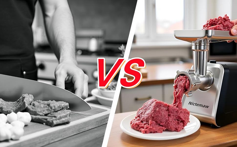 Електрична м'ясоподрібнювач 2000W, 4-в-1, з набором для кеббе та шприц-печива, насадка для ковбас, срібна