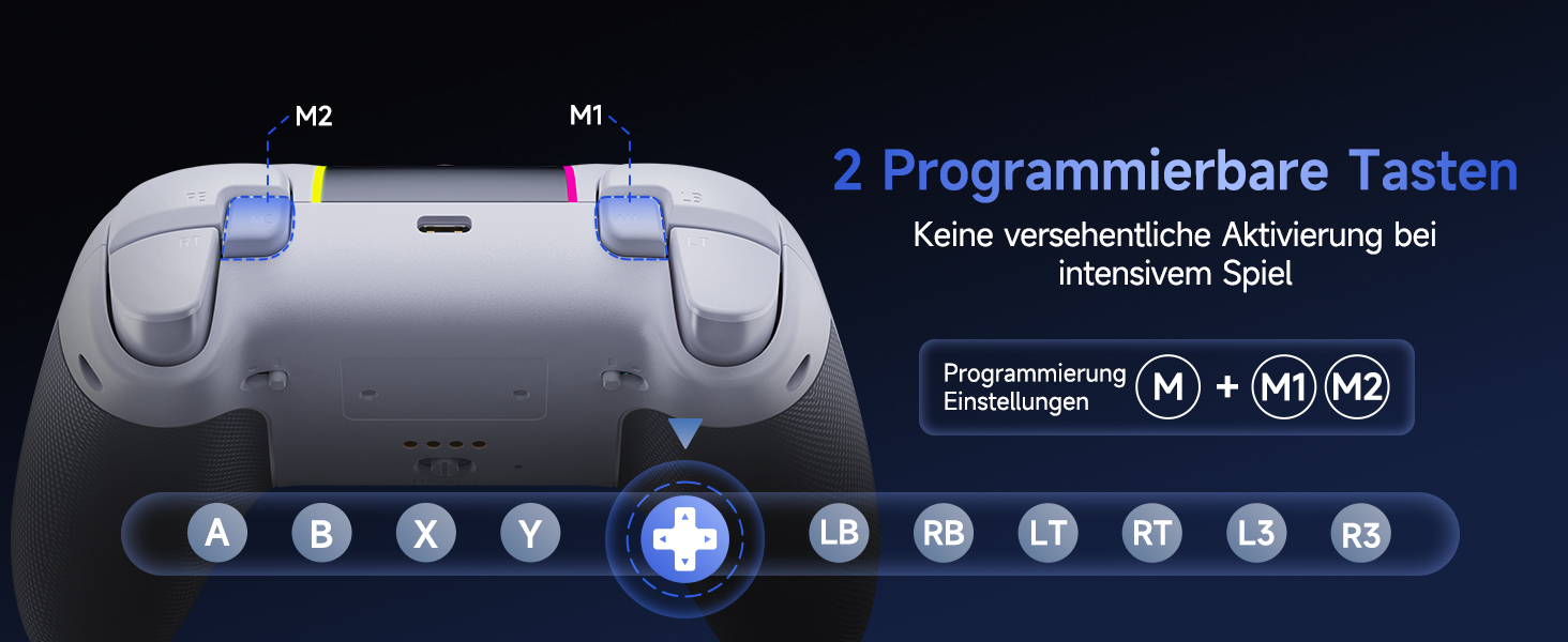 EasySMX X05PRO Бездротовий Геймпад для ПК, Switch, Android, iOS з тихими кнопками, Hall джойстиками та програмованими клавішами