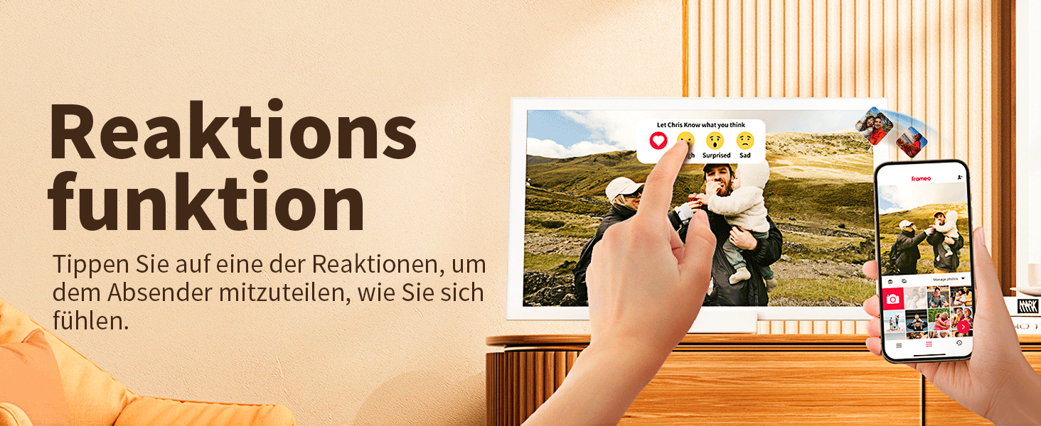 Цифровий фоторамка 10.1 дюйма Wi-Fi з 64GB пам'яті, IPS сенсорний дисплей 1280*800, для перегляду фото та відео через додаток Frameo, чорний