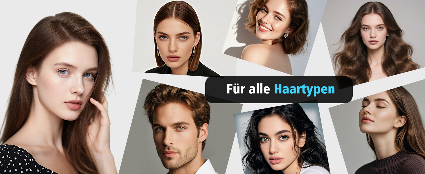 Професійний фен для волосся з високошвидкісним двигуном 160 000 об/хв, іонізацією 300 млн негативних іонів, 4 температурних режимах та 2 швидкостях, з дифузором та концентратором, чорний