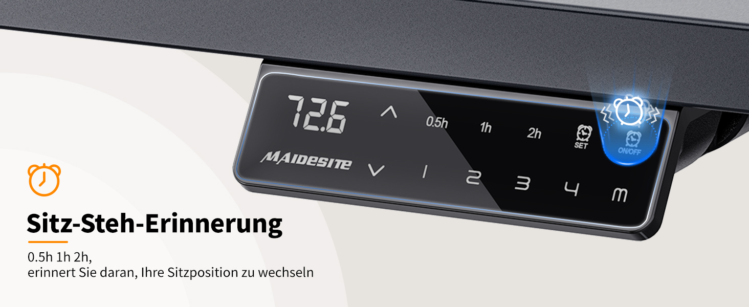 Електричний регульований стіл MAIDeSITe EL2 Pro Art з овальною основою, чорний. Підйом до 180 кг, 4 пам'яті, захист від зіткнень