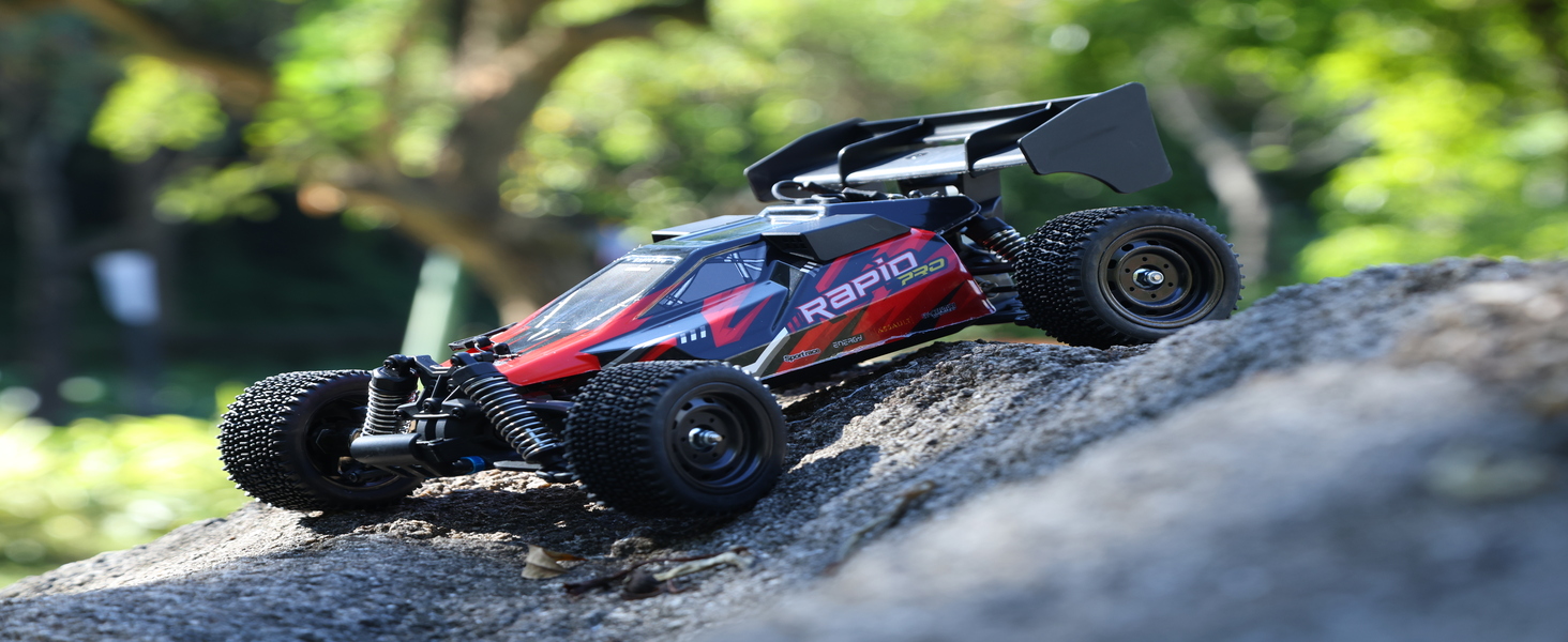 Радіокерований позашляховик DEERC 9205E 1:10 48 км/год 4WD Monstertruck з 2 акумуляторами, 2.4GHz, для дітей та дорослих