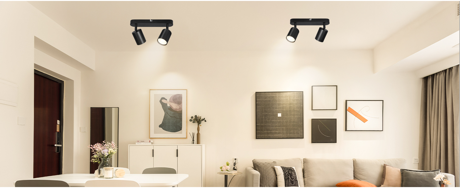 Світильник стельовий Dehobo LED з патроном GU10, поворотний точковий спот