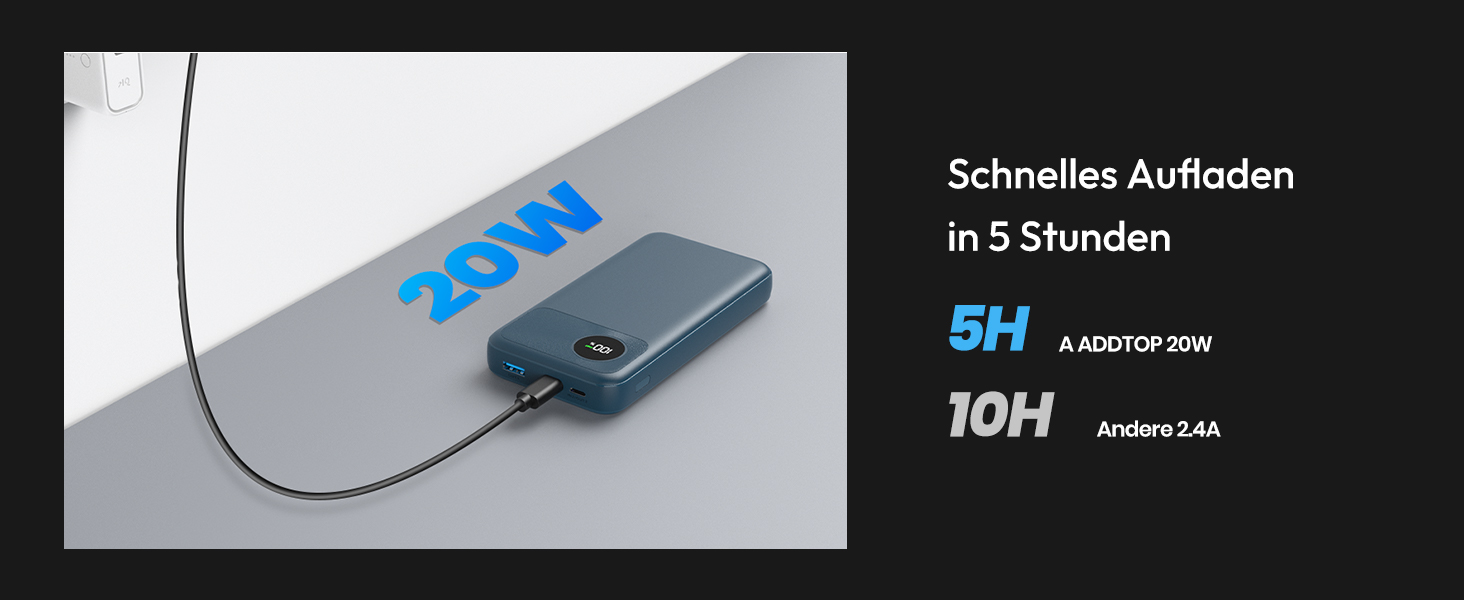 МАг, 22,5 Вт, USB-C PD3.0 QC4.0, зовнішній зарядний пристрій для iPhone та смартфонів, 20000