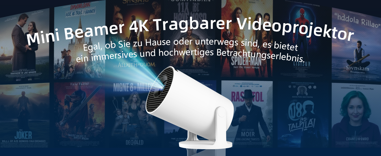 Портативний міні проєктор 4K з Wi-Fi 2.4/5G, Android 11, Full HD 1080P, HDMI, динамік (HY300Pro+)