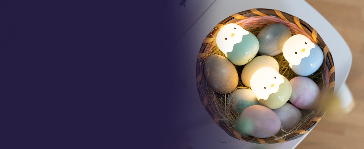 Нічник дитячий LED MegaLight Eggy 3 шт. з USB зарядкою, диммер, безпечний для немовлят