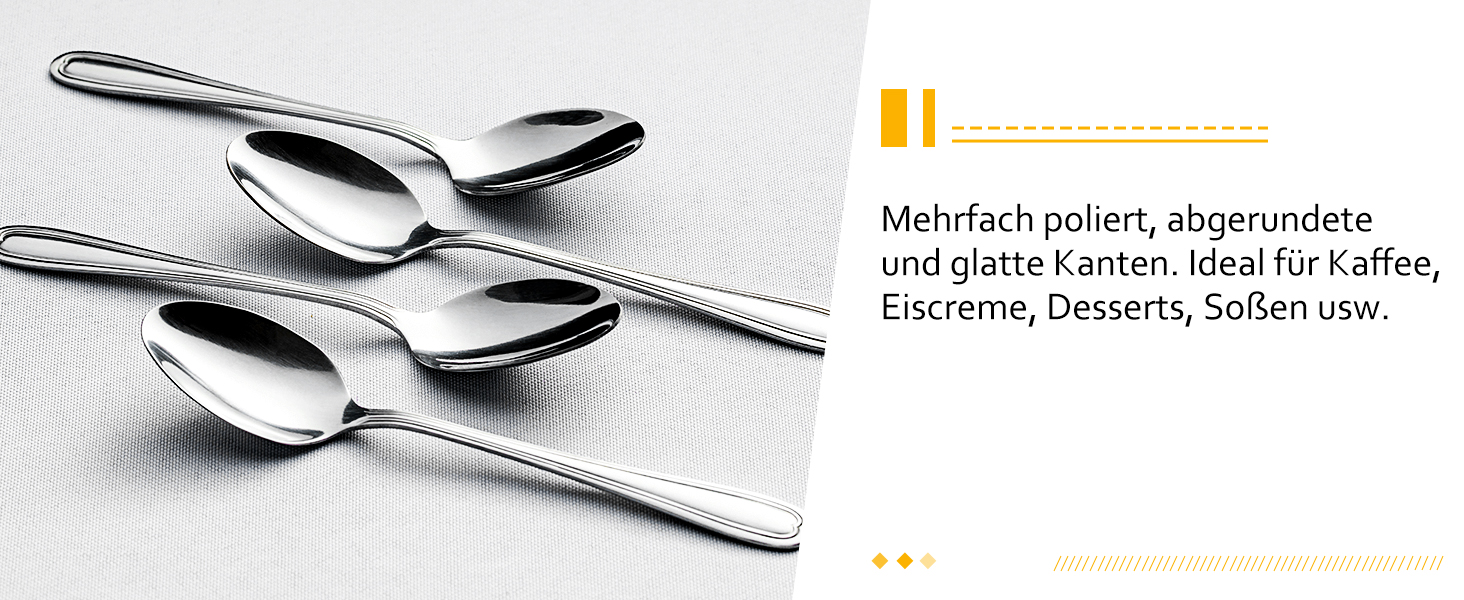 Набір столових приборів Velaze на 12 осіб (60 предметів) з нержавіючої сталі. Включає: 12 ножів, виделок, ложок, чайних ложок, виделок для тортів. Полірування, придатний для миття в посудомийній машині.