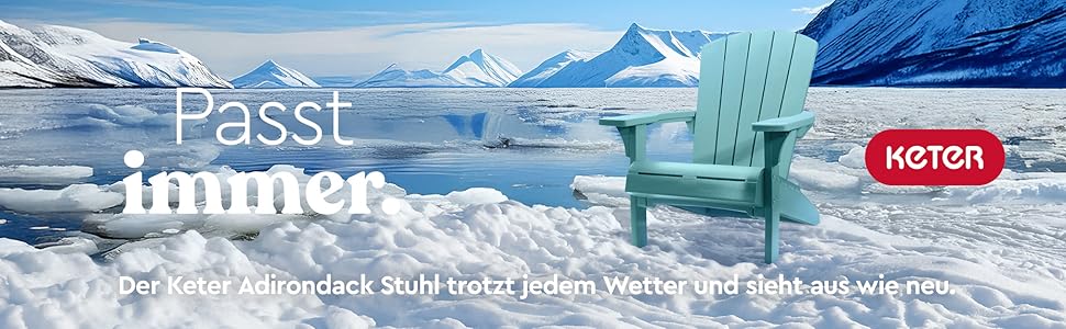 Стілець Adirondack Keter Allibert Troy для саду та тераси, пластиковий, антрацит/світло-сірий, 93x81x96,5 см, для вулиці, стійкий до погодних умов