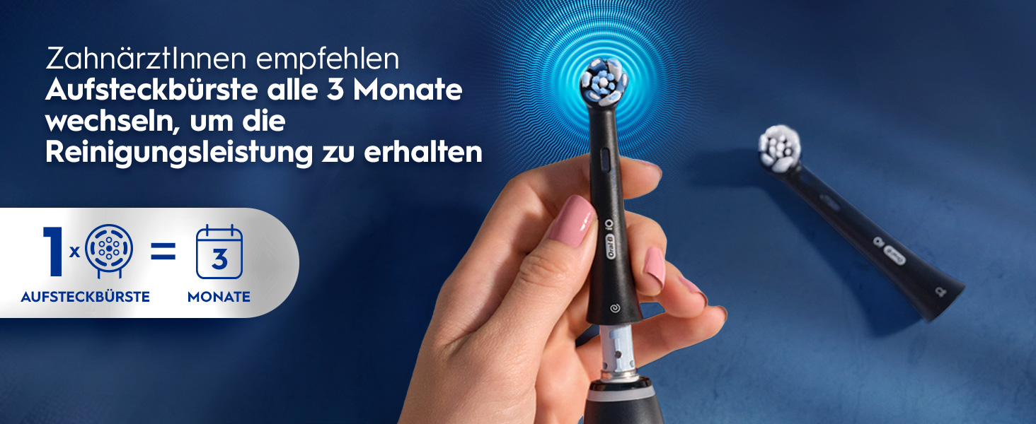 Електрична зубна щітка Oral-B iO Series 6 Black Lava, набір: щітка, 3 змінні насадки (Probierset) та чорний дорожній футляр