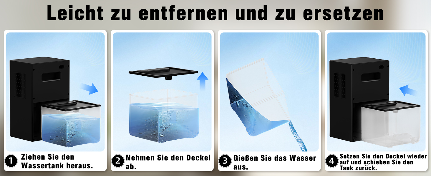 Електричний осушувач повітря Tipkook 2400 мл з автоматичним розморожуванням, 10 кольорів підсвічування, таймер 8/12/24 год, 35 дБ, портативний для ванної, спальні, кухні, шафи (новий, чорний)