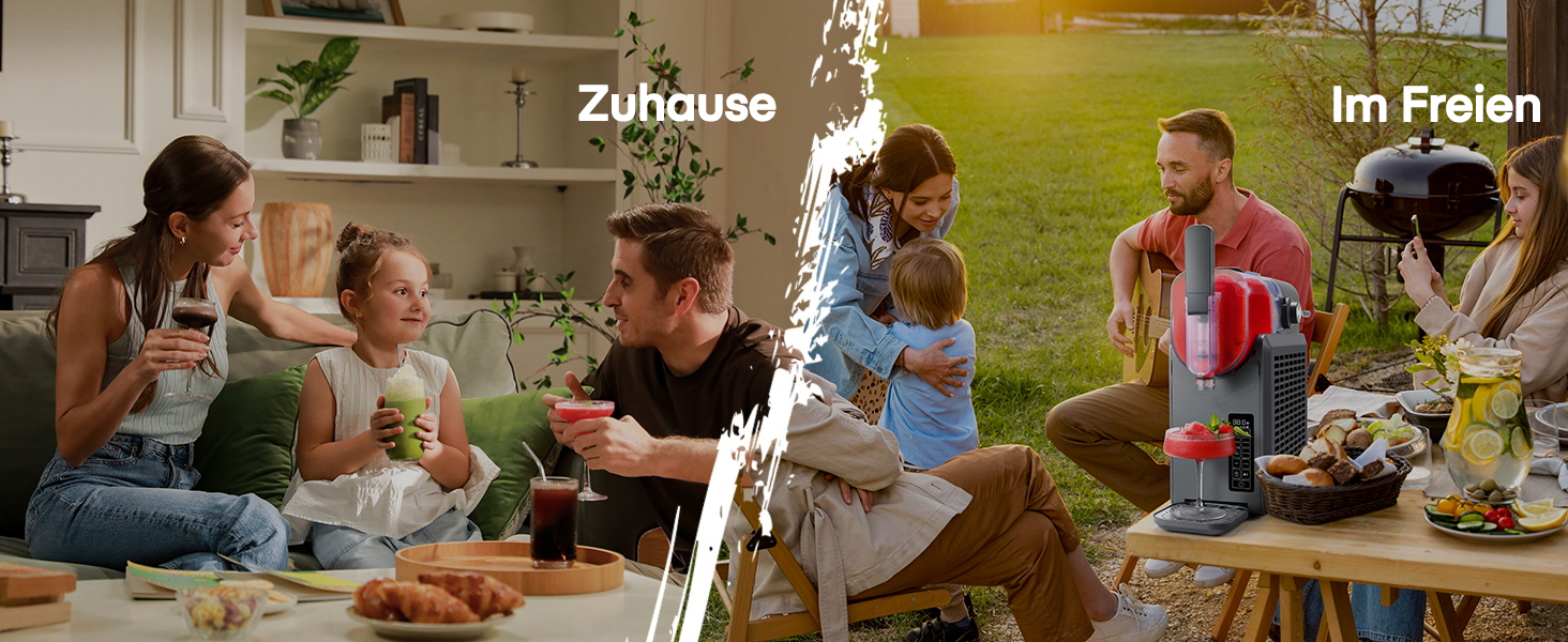 Машина для приготування сляш та коктейлів 2L, 5-в-1, Quickfreeze Technology, для дому