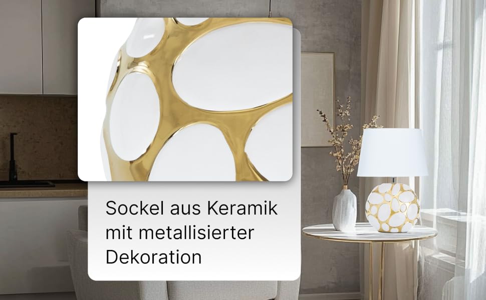 ARTE LAMP LED настільна лампа – класична декоративна хромована лампа для робочого столу з білим текстильним абажуром для вітальні та спальні – з кабелем, хром, білий (Poppy Gold)