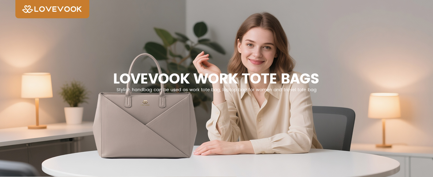 LOVEVOOK Сумка для ноутбука 15.6 дюймів, жіноча, велика, шкіряна, на плечі, для роботи, навчання, офісу, універсальна, чорна